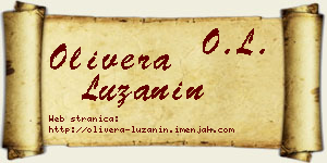 Olivera Lužanin vizit kartica